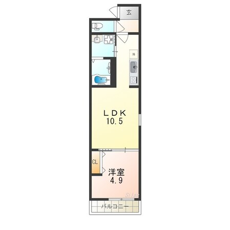 長居駅 徒歩12分 1階の物件間取画像